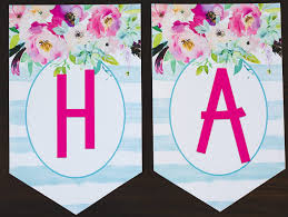 Output the free printable alphabet letters onto white or colored paper. Free Printable Birthday Banner Six Clever Sisters