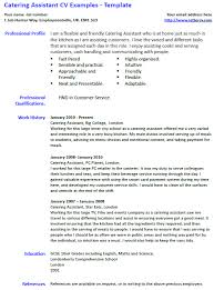 catering assistant cv december 2020