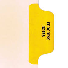 Individual Stock Chart Divider Tabs Progress Notes Yellow Side Tab 1 8th Cut Pos 2 Pack Of 25