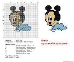 No fabric or floss are included in this. Disney Baby Mickey Mouse Small Cross Stitch Pattern Free Cross Stitch Patterns Simple Unique Alphabets Baby Baby Disney Baby Cross Disney Cross Stitch Patterns