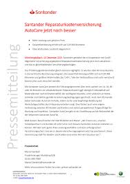 We offer current accounts, savings, mortgages, loans, credit cards and much more. Santander Reparaturkostenversicherung Autocare Jetzt Noch Besser Santander Consumer Bank Ag