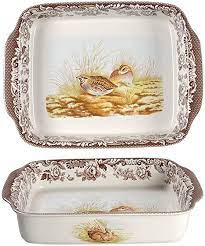 Rated 5 out of 5 stars. Amazon Com Spode Woodland Quail And Mallard Rectangular Handled Dish Trays Kitchen Dining