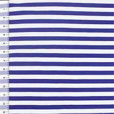 20% off with code zwednesday20. Royal Blue White Small Stripe Cotton Spandex Knit Fabric Girl