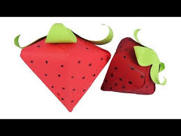 how to make diy paper strawberry easy craft tcraft