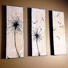 3 Piece Abstract Dandelions Canvas Painting Canvas Art Projects 3 Piece Canvas Art Canvas Painting Diy