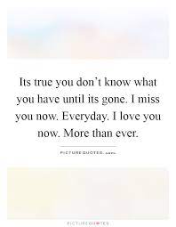 Its True You Don T Know What You Have Until Its Gone I Miss You Picture Quotes
