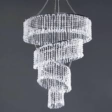 4 Tier Crystal Pendant Lighting Diamond Chandelier 18 Diameter X 24 Long Tableclothsfactory