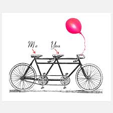 Bycicle For Lovers Justaway Travel Quote Tandem Fahrrad Fahrrad Drucken Tandem