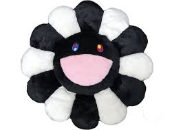Takashi Murakami Flower Plush 60cm Black White In 2020 Murakami Flower Takashi Murakami Murakami