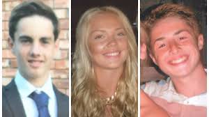 Tributes to teenagers Corey Price, Alesha O'Connor and Rhodri Miller who  died in crash