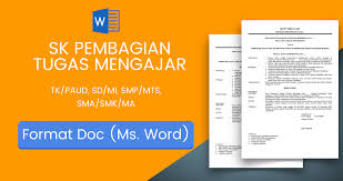 Bagi ptk dengan status sekolah bukan induk, diisi nomor sk pengangkatan atau pembagian tugas mengajar (bagi guru) yang terbit setiap tahun atau semester (paling baru). 4 Contoh Sk Pembagian Tugas Mengajar Di Tk Sd Smp Sma Katulis