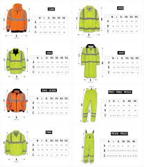 Hi Vis Size Chart R R Industries Inc