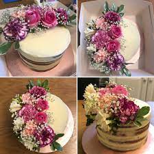 Birthday is too important event not to greet the guest of honor. 60th Birthday Cake I Made With Real Flowers Vanilla Semi Naked Cake Cakes