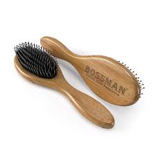 100% pure soft boar bristle military palm hair brush beard natural wood handle. Boar Bristle Detangling Beard Brush Online Bossman Brands
