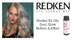 redken shades eq 09p trial before after hair color