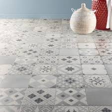 Carrelage Sol Et Mur Forte Effet Carreau De Ciment Blanc Et Gris Gatsby L 20 X L Carrelage Interieur Imitation Carreaux De Ciment Carrelage Sol