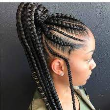 Beautiful Ghana Weaving You Must Try Braidedponytail Braided Hairstyles Hair Styles Feed In Braids Ponytail