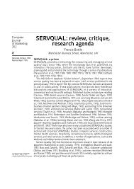 Landlords are responsible for pest control and keeping infestations away but there are situations where a tenant can have living behaviors that lead to an infestation and in those cases a tenant can be responsible. Pdf Servqual Review Critique Research Agenda
