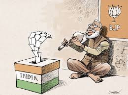Narendra Modi's triumph | Globecartoon - Political Cartoons - Patrick Chappatte