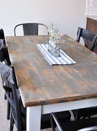 Check spelling or type a new query. Distressed Farmhouse Dining Room Table Makeover Cherished Bliss