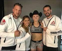 Ufc S Andrea Lee Assaulted By Former Cop Husband Who Has Nazi Tattoos Daily Mail Online