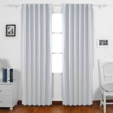 * white on back to meet condominiums requirements. Deconovo Back Tab And Rod Pocket Curtains Blackout Curtains Thermal Insulated Drapes And Curtains Room Darkening Curtains For Bedroom 52 X 95 Inch Grey White 1 Set Walmart Com Walmart Com