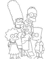 Coloring pages with celebrities this set of coloring pages for children and adults is absolutely special and unique. Whole Simpsons Family Coloring Page Simpsons Drawings Family Coloring Pages Cartoon Coloring Pages