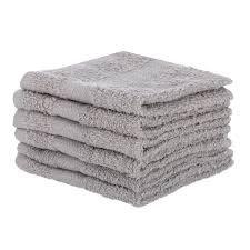 MARGARET PICKENS Set of 6 Bath Towels 30 x 30 cm 100% Cotton (Grey) : Buy  Online at Best Price in KSA
