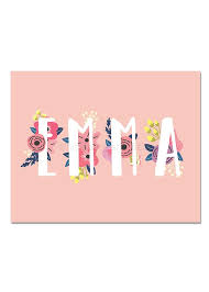 Emma Baby Name Wall Art Emma Baby Name Sign Emma Party Printable Emma Party Decorations Emma Art Baby Name Art Name Wall Art Baby Names
