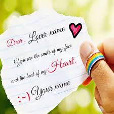 Happy Birthday Card For Lover With Name Write Name On Cute Love Note Profile Picture Good Morning Wishes Love Love Notes Love Images With Name