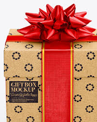 Download Kraft Gift Box Mockup In Box Mockups On Yellow Images Object Mockups PSD Mockup Templates