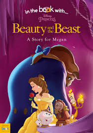 The image showing classical love story tale featuring the beast and beauty. Personalized Disney Beauty The Beast Story Book Signature Gifts