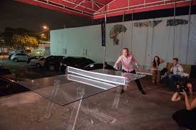 A Clear Glass Ping Pong Table Yes Please Tabletennis Cobertura Reforma