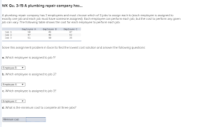 How much does plumbing cost? Solved Wk Qu 3 15 A Plumbing Repair Company Has A Plu Chegg Com