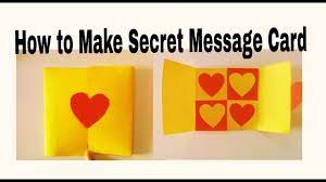 How to make a secret message card. How To Make Secret Message Card Valentine S Day Card Diy Youtube