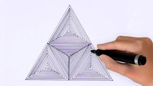 Whatever shape you draw, remember to check your angles and make straight lines. How To Draw Geometric Triangle Art 3d Drawing Art Optical Illusion Spirograph Tutorial Youtube