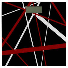 Black And White Striped Background Aesthetic Criss Cross Red And White Lines On Black Backgroun Bathroom Scale Zazzle Com In 2020 Black And White Aesthetic Red And White Red And White Stripes