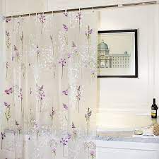 Purple Flower With Butterfly Bathroom Shower Curtainfloral Etsy Butterfly Bathroom Lavender Shower Curtain Plastic Shower Curtain