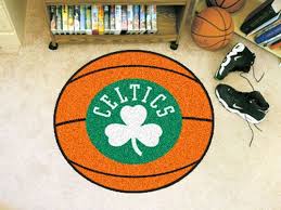 Nba Boston Celtics Basketball Shaped Rug Round Floor Mat Celtics Basketball Boston Celtics Basketball Boston Celtics