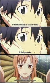 Stop It Now I Am Gonna Die Soon Not Fair At All U Buttholes Sword Art Anime Anime Funny