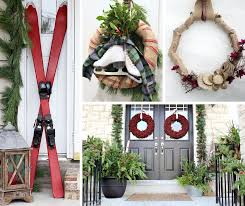 Our door decor is lightweight but has a nice thickness that will ensure it does not. Winter Front Door Ideas My Nourished Home