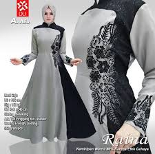 Baju Gamis Pesta Raina Grey Model Pakaian Hijab Model Baju Wanita Model Pakaian