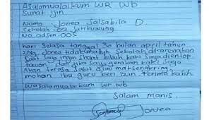 Mengingat surat izin sekolah merupakan surat yang ditujukan terhadap guru dan sudah menjadi peraturan dalam setiap sekolah, maka sudah seharusnya seorang siswa menulisnya dengan bahasa yang sopan dan juga formal. Viral Bocah Sd Di Karanganyar Tulis Surat Izin Sakit Disengat Tawon Bagian 1