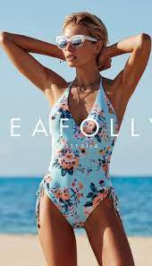 Seafolly Vintage Wildflower Reversible V Maillot Swimsuit Iceberg Seafolly Swimwear Swimwear Swimsuits