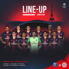 Découvrez les compos probables de thomas tuchel et michel der zakarian. Our Line Up Montpellier La Compo Psg Paris Saint Germain Facebook