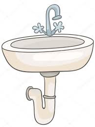 cartoon home washroom sink  vector