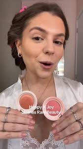 comparando o tom Happy com o tom Joy dos blushes de Rare Beauty💗, #blush  #rarebeauty #happy #joy #blushempo #tomhappyXtomjoy #comaparandotons  @rarebeauty @sephorabrasil