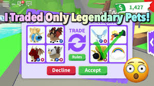 Trading Only Legendary Pets For 24 Hours In Adopt Me Roblox Youtube