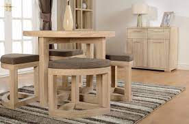 Cheap dining tables, buy quality furniture directly from china suppliers:fashion folding dining table furniture yemek masasi multifunctional rectangle dining table stowaway dining table set 4 chairs. Cambourne Stowaway Dining Set In Sonoma Oak Effect Veneer Brown Linen Fleck
