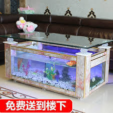 Coffee table light up fish tank + accessories. Free Water Rectangular Coffee Table Fish Tank Living Room Ecological Glass Aquarium Small Large Creative Tea Table Turtle Tank